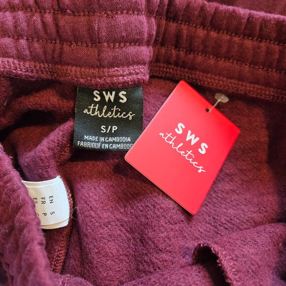 NWT STREETWEAR SOCIETY Burgundy Joggers S - Picture 4 of 4